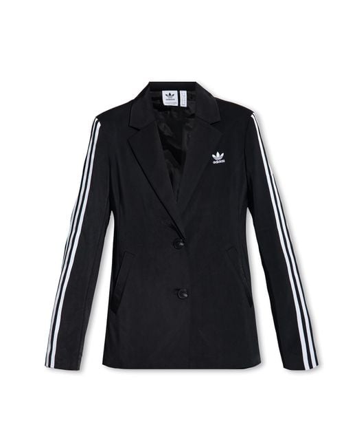Adidas Originals Black Single-breasted Blazer,