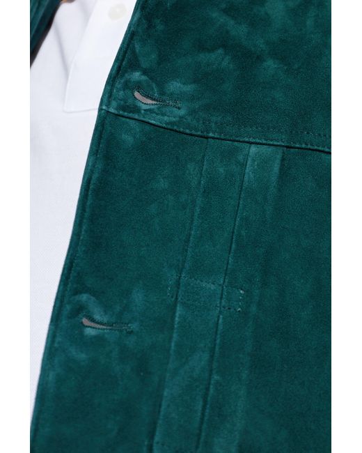 Paul Smith Green Suede Jacket for men