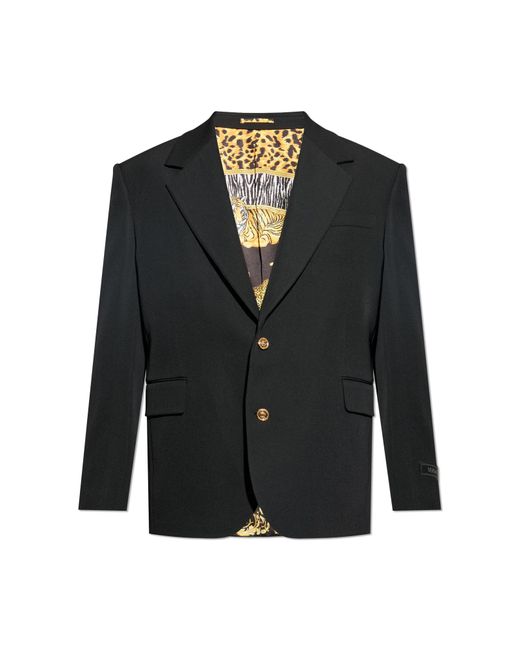 Versace Black Wool Blazer for men