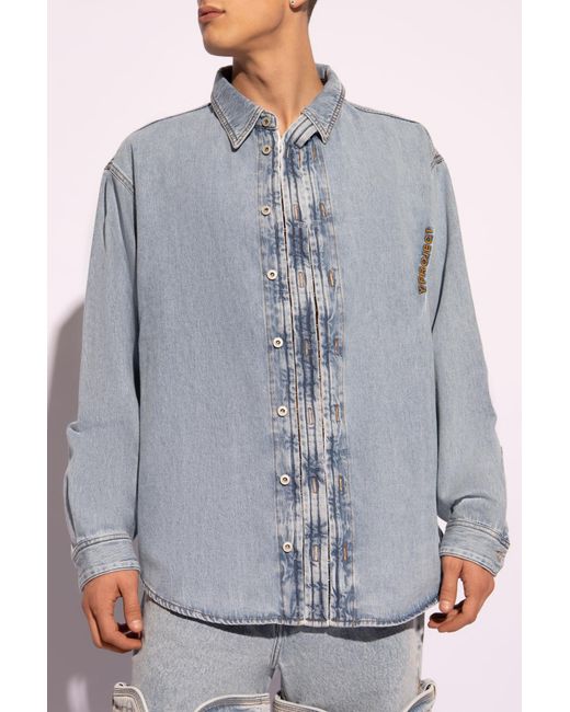 Y. Project Gray Denim Shirt By , for men