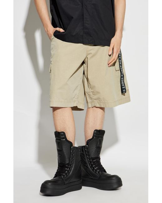 44 Label Group Black Shorts With Pockets for men