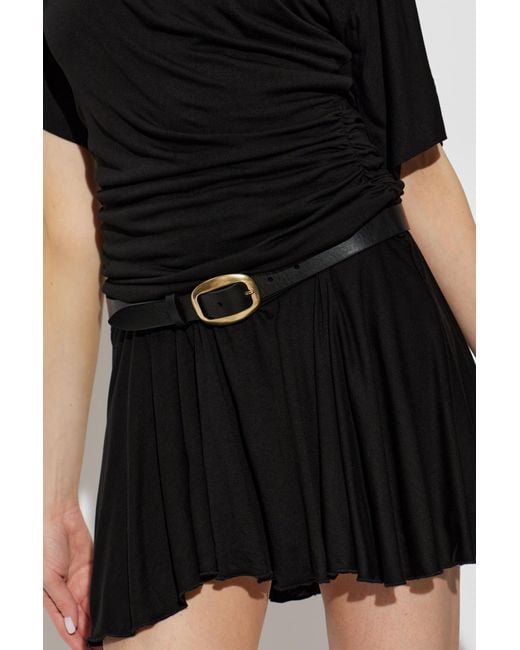 Isabel Marant Black Leather Belt 'Dara Small'