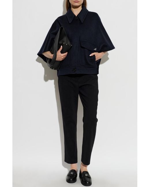 Max Mara Blue Cashmere Poncho 'Dream'