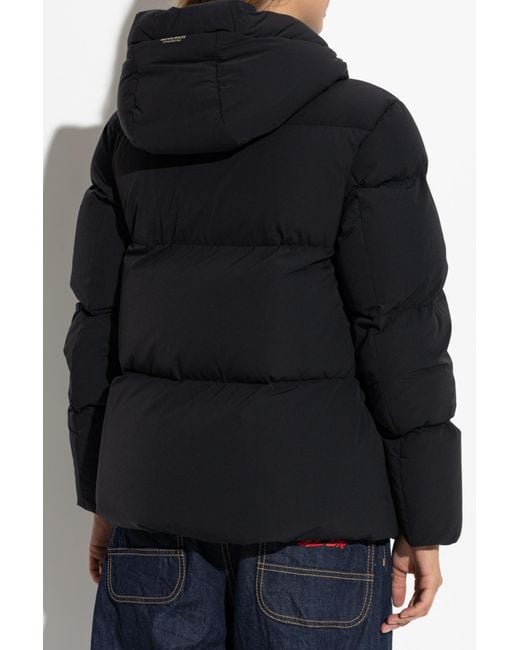 Woolrich Blue Down Jacket With Hood