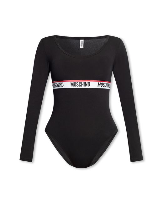 Moschino Black Long-sleeved Bodysuit