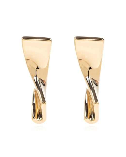Jacquemus White Asymmetric Earrings