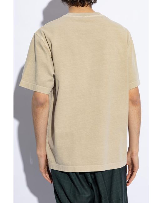 Burberry Natural T-Shirt With A Patch for men