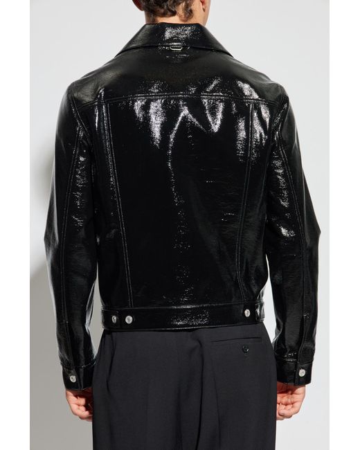 Courreges Black Jacket With Logo for men