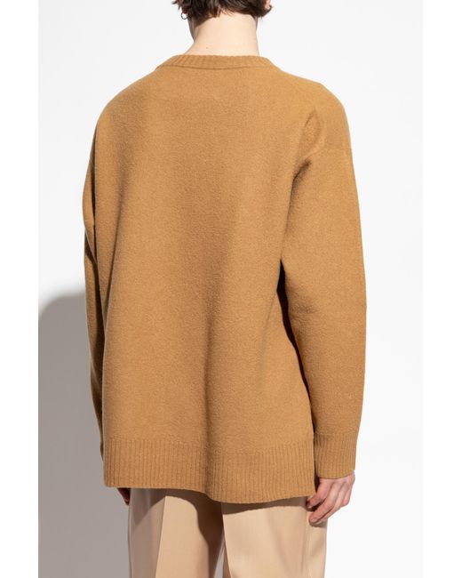 Jil Sander White Wool Sweater for men