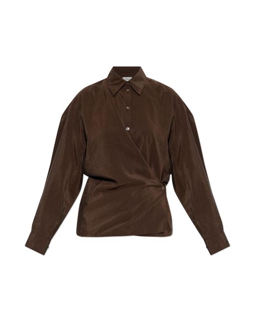 Lemaire Brown Shirt With Wrap Closure