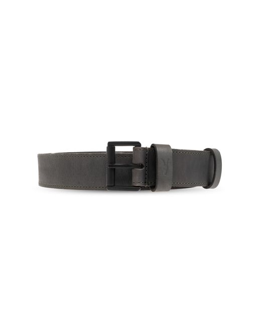 AllSaints Black Leather Belt for men