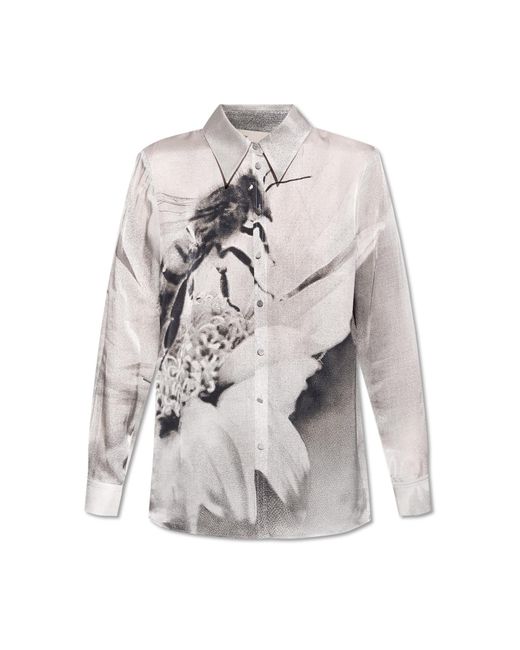 Tory Burch Gray Shirt With Print