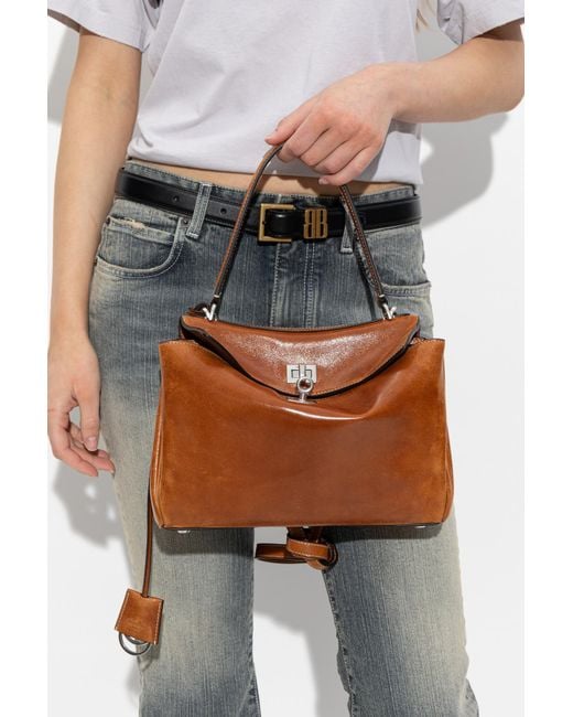 Balenciaga Brown 'Rodeo Small' Shoulder Bag