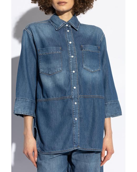 Ganni Blue Denim Shirt