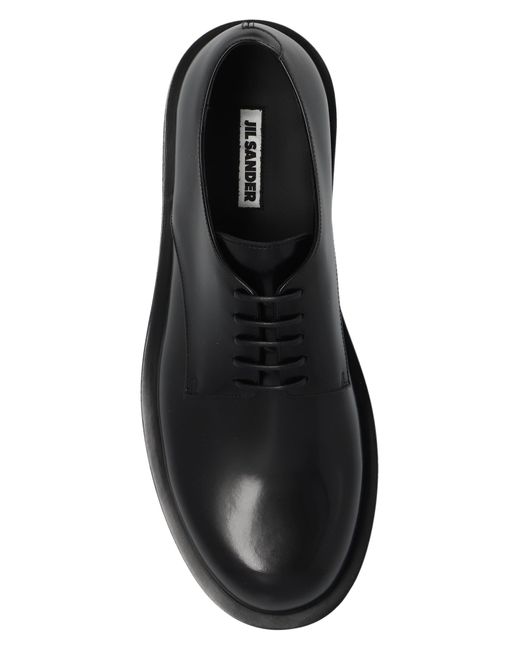 Jil Sander Black Leather 'Derby' Shoes for men