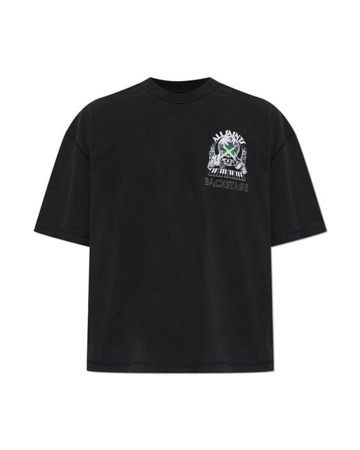 AllSaints Black T-Shirt 'Hula' for men