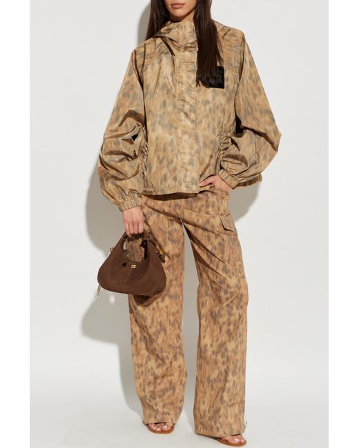 Ganni Natural Lightweight Jacket With Hood