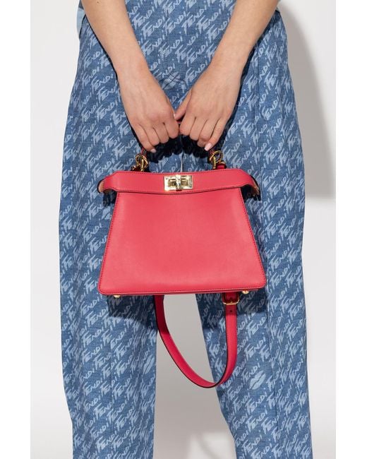 Fendi peekaboo Iseeu Small Shoulder Bag in Pink Lyst