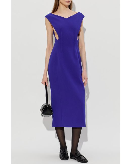 Jil Sander Purple Dress With Waist Darts