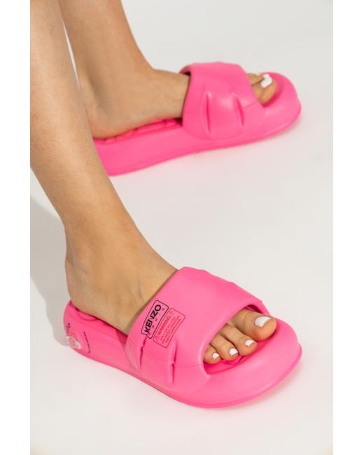 KENZO Pink Rubber Slides