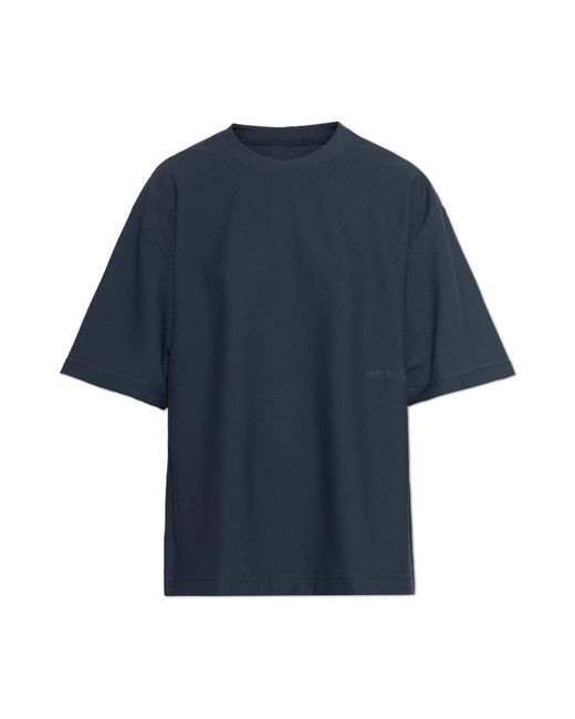 Rethinkit Studios Blue Oversized T-Shirt With Embroidered Logo