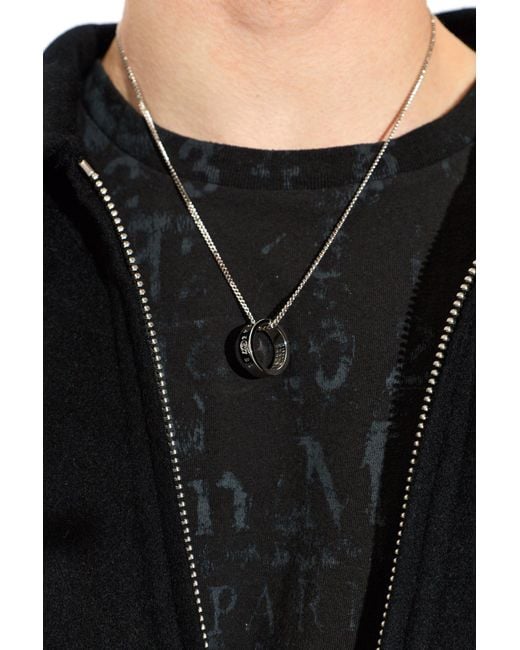 MM6 by Maison Margiela Metallic Necklace With Pendant