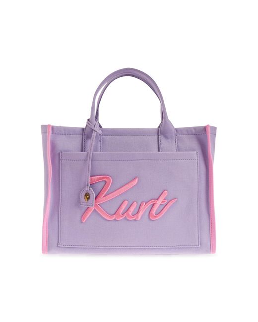 Kurt Geiger Purple Shopper Bag With Logo