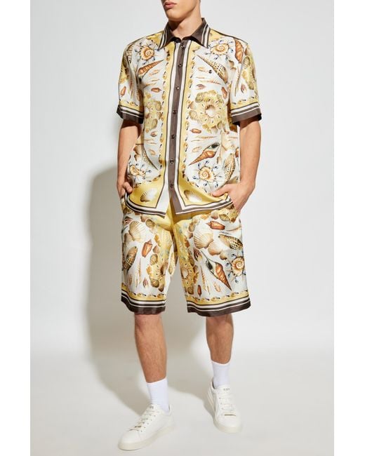 Dolce & Gabbana Natural Silk Shorts for men