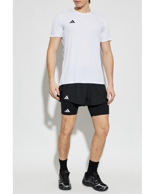 Adidas Originals White T-Shirt From The Adizero Collection for men