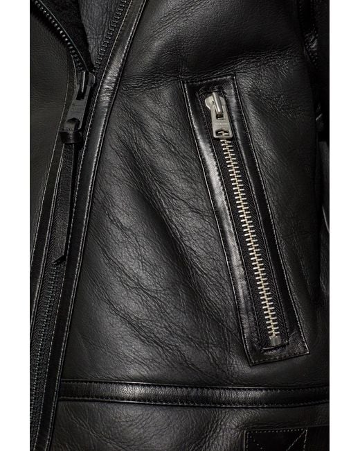 All saints myers shearling hotsell jacket