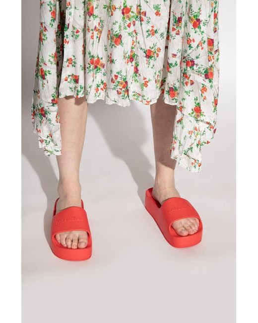 Balenciaga red slippers new arrivals
