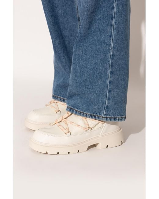 Inuikii White 'Biker Puffer' Snow Boots