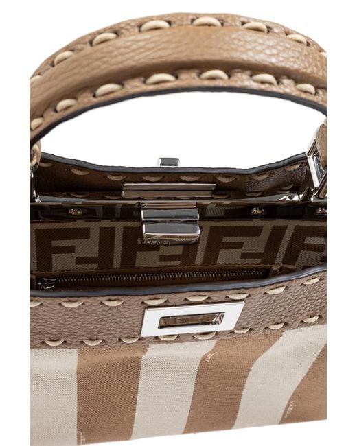 Fendi Natural Shoulder Bag 'Peekaboo'