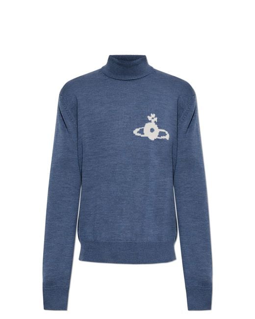 Vivienne Westwood Blue Wool Turtleneck 'Mark' for men