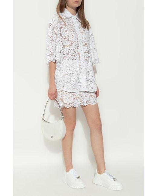 MICHAEL Michael Kors White Lace Skirt