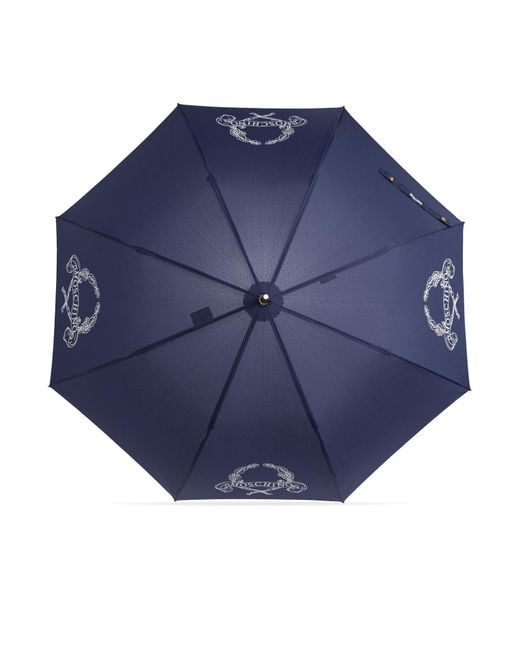Moschino Blue Parasol With Logo