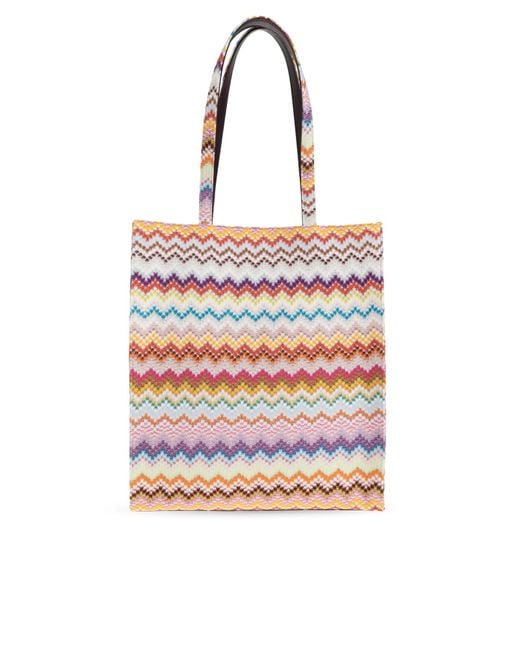 Missoni Red Shopper-Style Bag