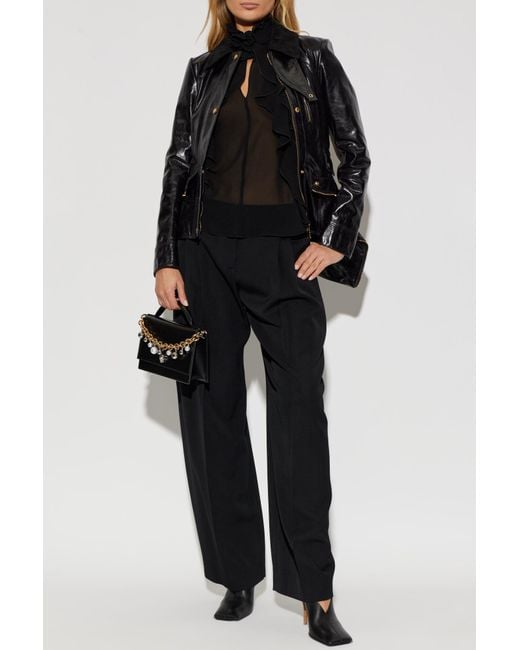 McQueen Black Leather Jacket