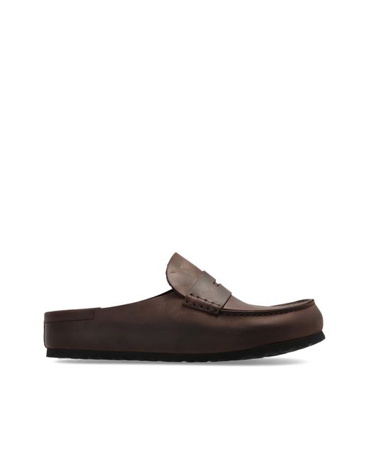 Birkenstock Brown "Naples Wrapped Double Stitch" Shoes for men