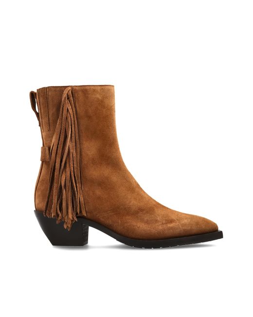 AllSaints Brown 'Bazely' Heeled Ankle Boots