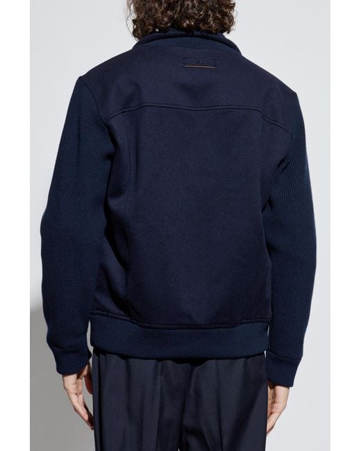 Paul & Shark Blue Wool Jacket for men