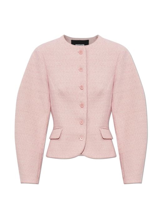ROTATE BIRGER CHRISTENSEN Pink Blazer With Pockets