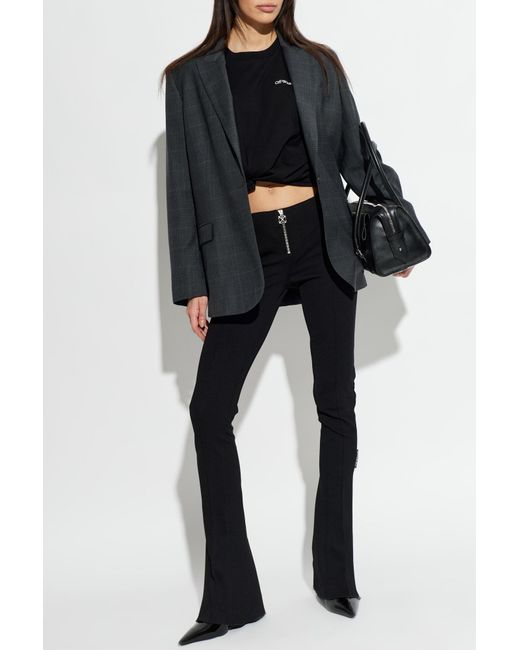 Off-White c/o Virgil Abloh Black Flared Trousers