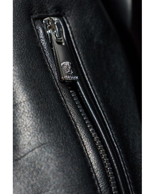 Versace White Leather Jacket