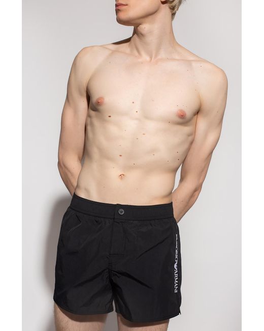 Emporio Armani Swimming Shorts in Black 
