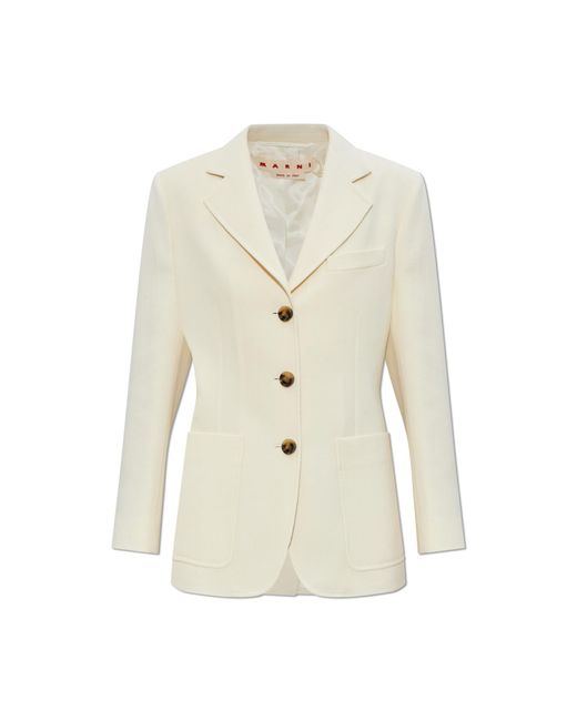 Marni White Wool Blazer