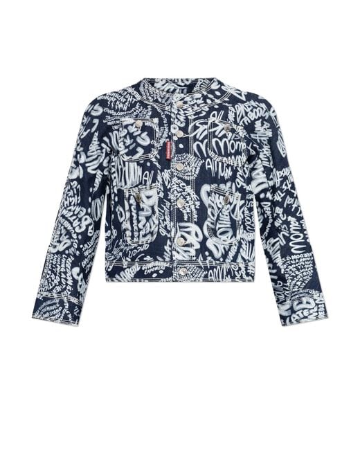 DSquared² Multicolor Denim Jacket With Print