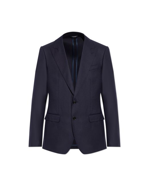 Dolce & Gabbana Blue Wool Jacket for men