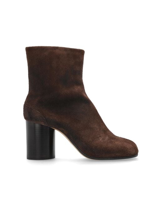 Maison Margiela Brown Ankle Boots With 'Tabi' Toe