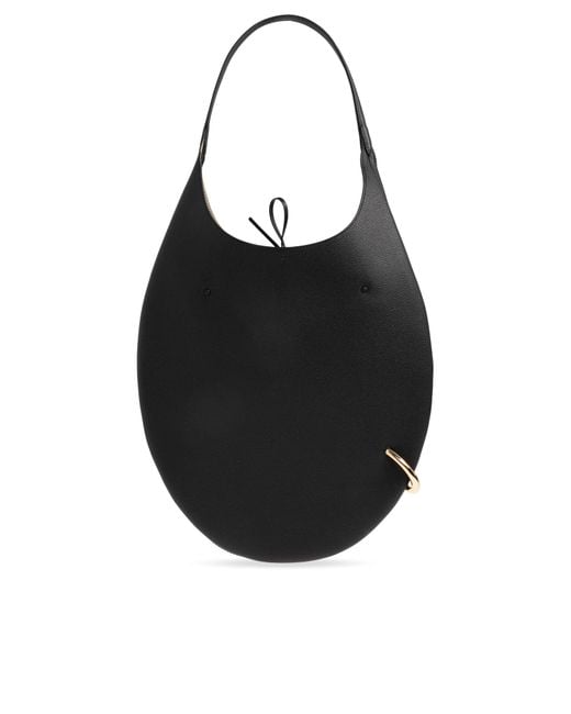 Tory Burch Black Shoulder Bag 'Pierced Soft'